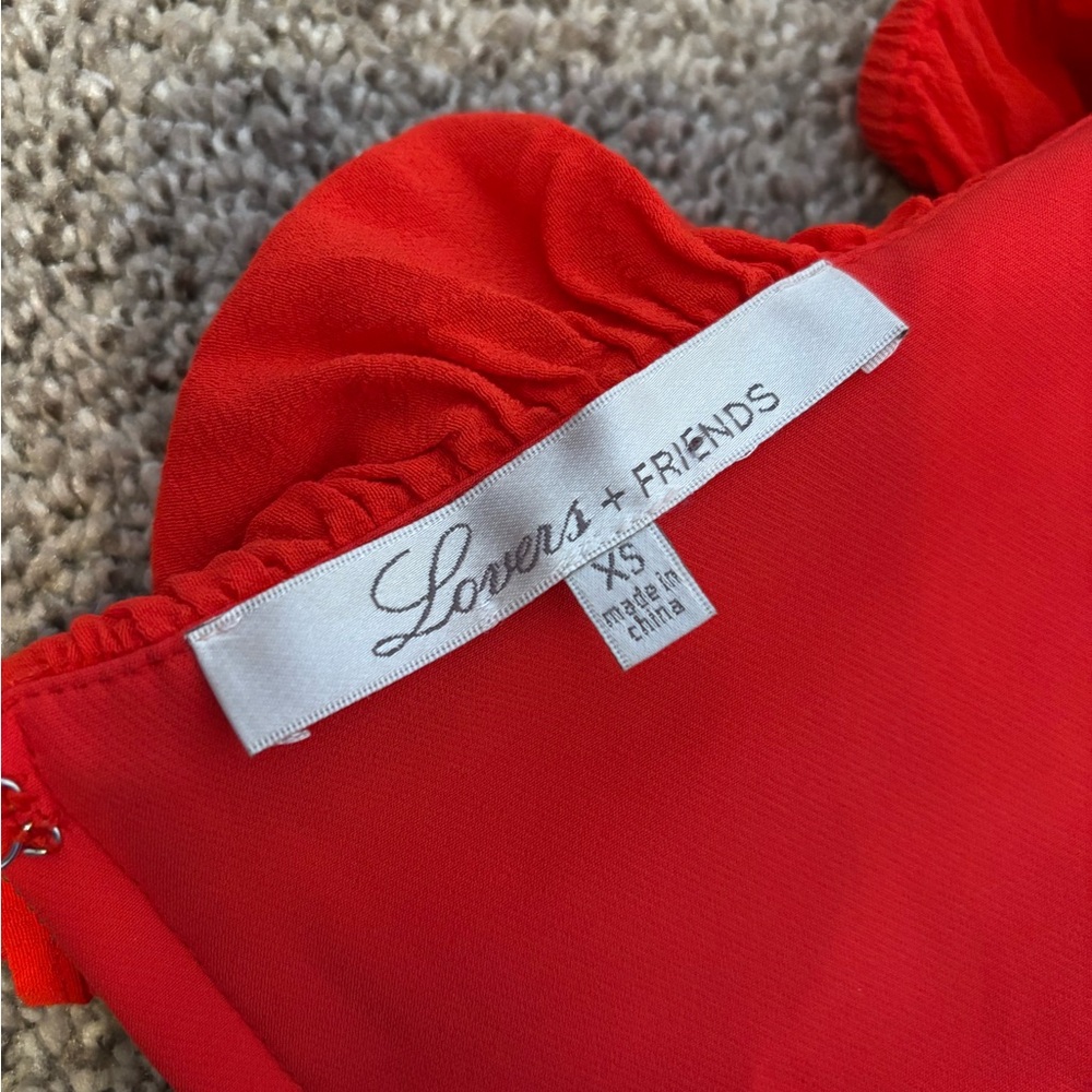 LOVERS + FRIENDS x REVOLVE Life's A Beach Top in Red Orange - Picture 6 of 8